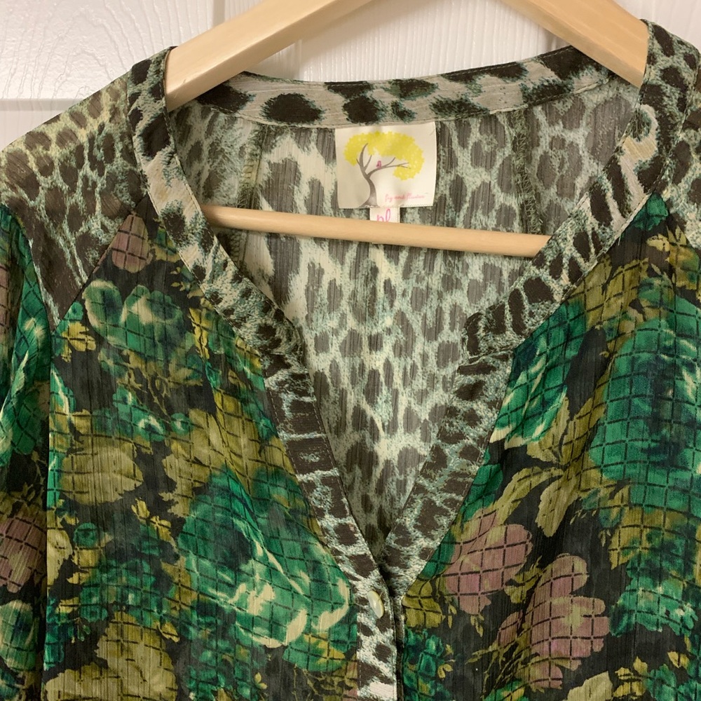 fig & flower multi pattern tunic - Picture 2 of 5